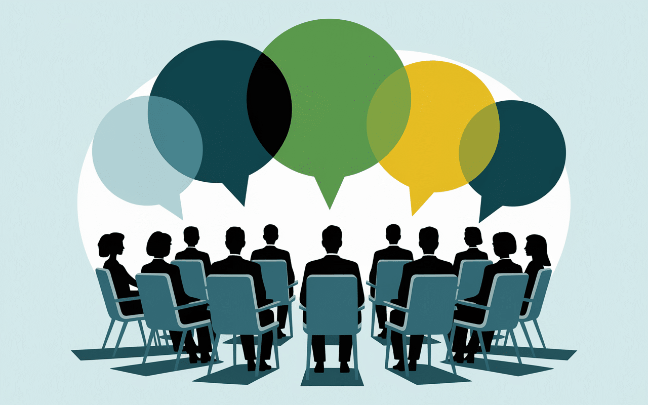 personnes réunion résoudre conflits toiture commune sans copropriété