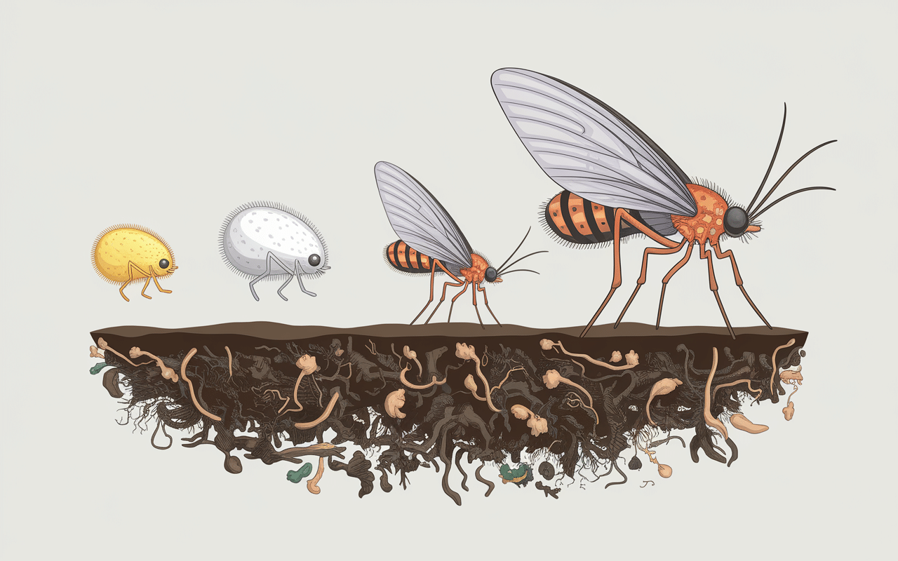 Cycle de vie asticots maison