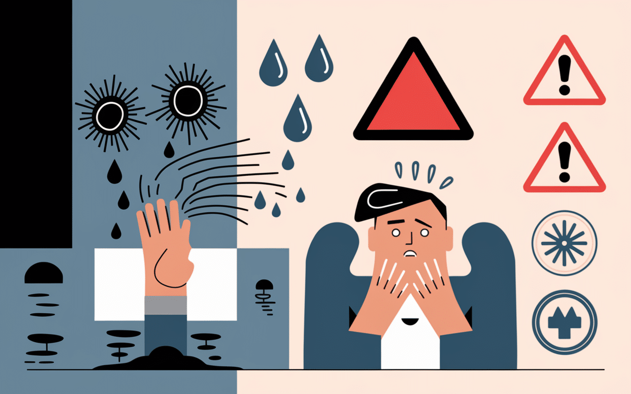 Moisissures et dangers santé humides chambre