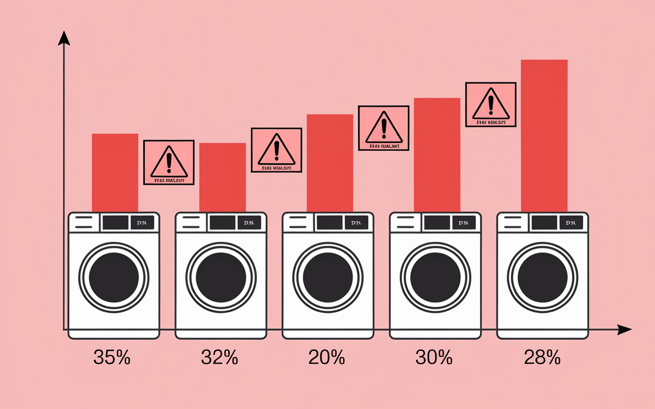 Graphique pannes lave-linge
