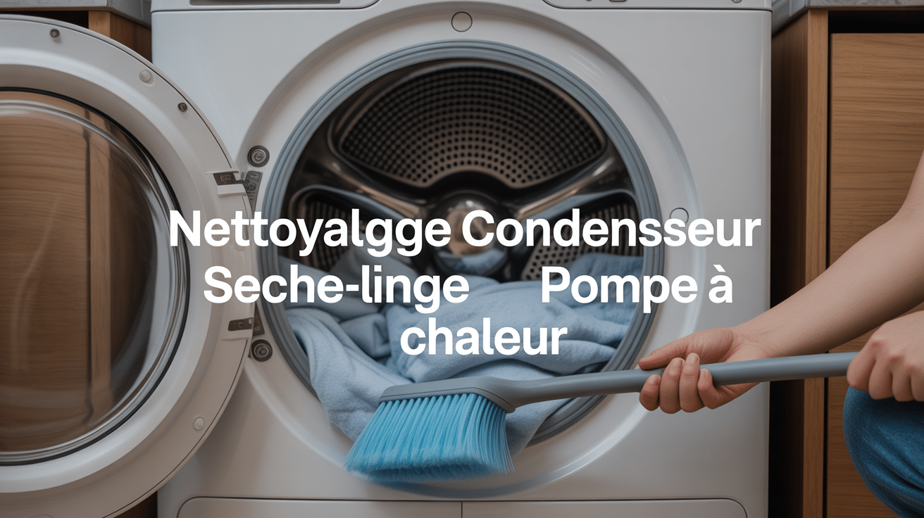 Sèche-linge ouvert avec condenseur à nettoyer