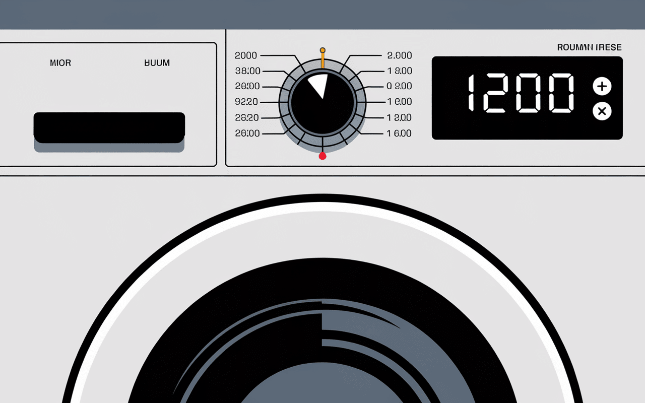 Panneau contrôle machine à laver essorage rapide