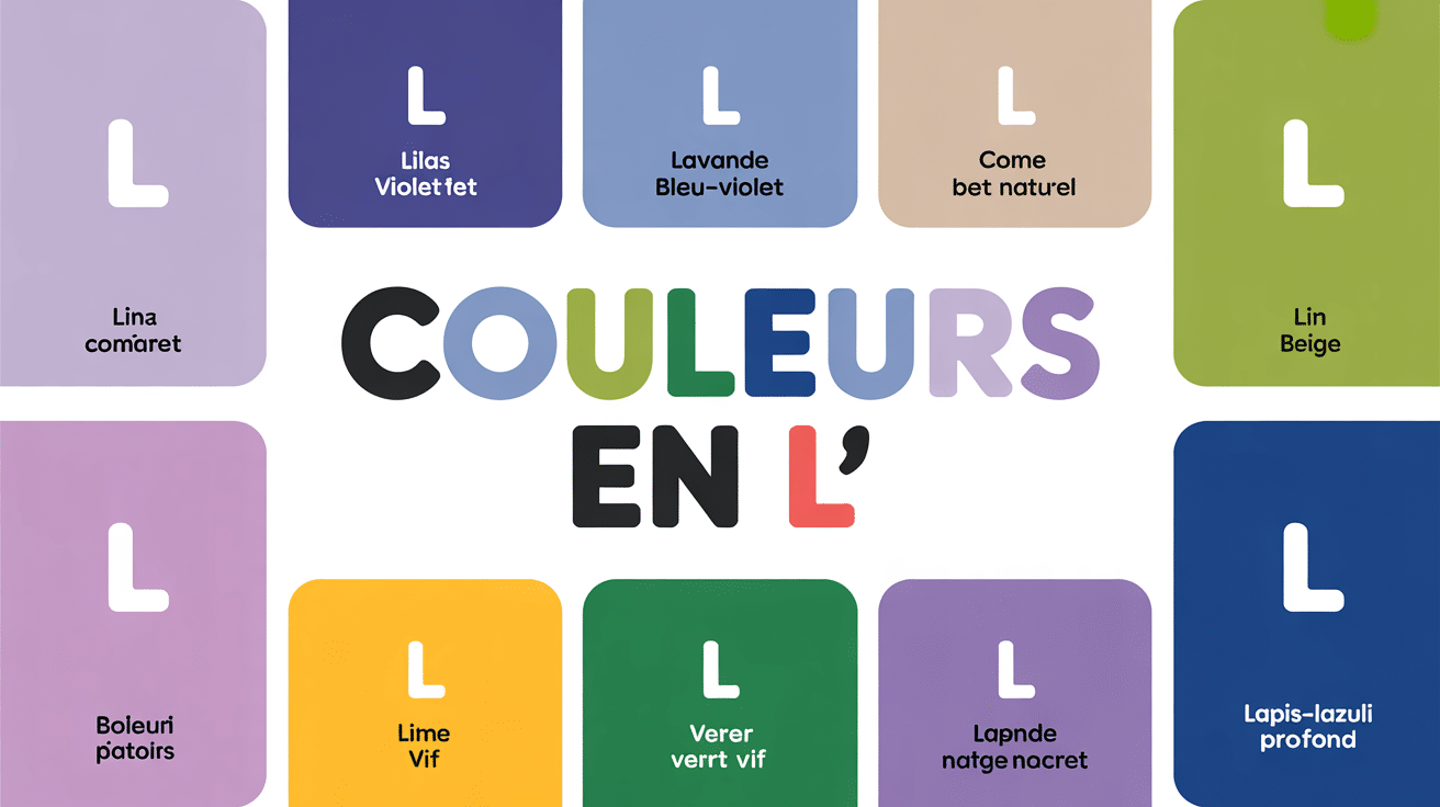 Palette artistique de couleurs en L
