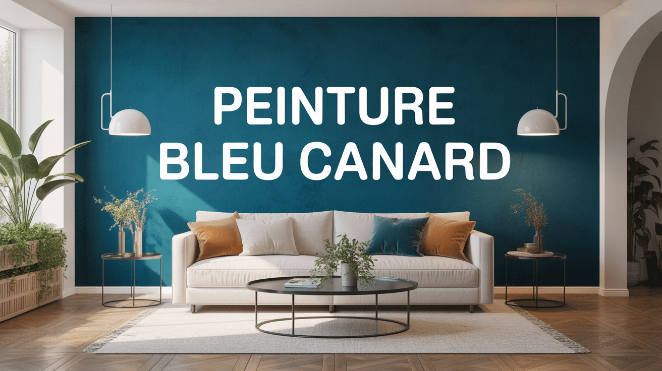 Mur bleu canard et décoration élégante
