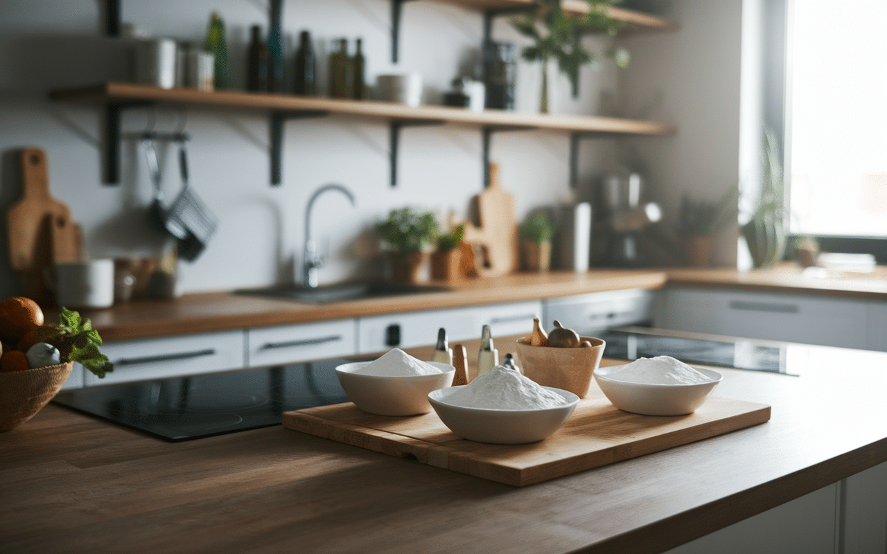 Plan de travail avec alternatives pour pastille lave vaisselle