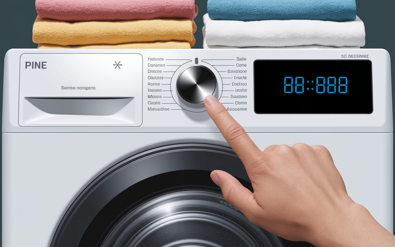 panneau de contrôle sèche-linge moderne