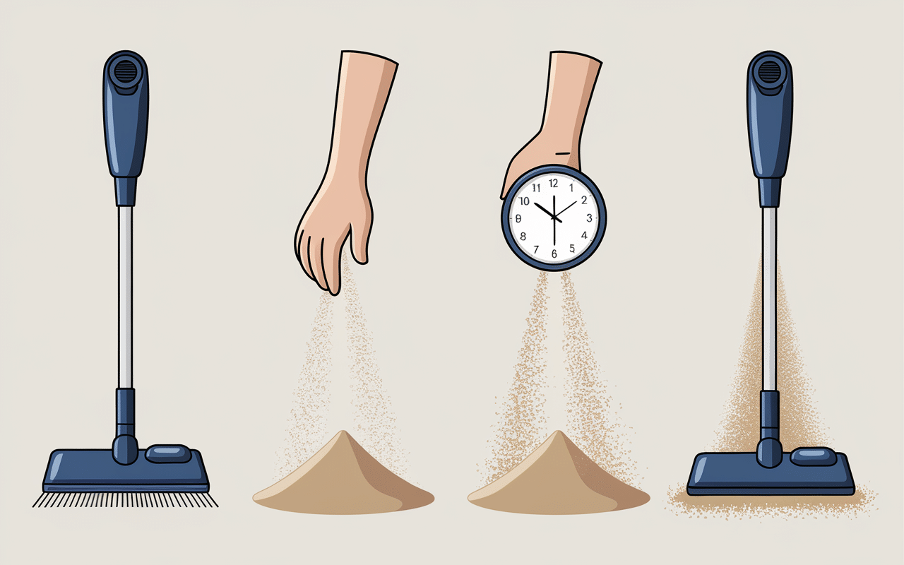 Étapes d'utilisation terre de Sommières sur matelas