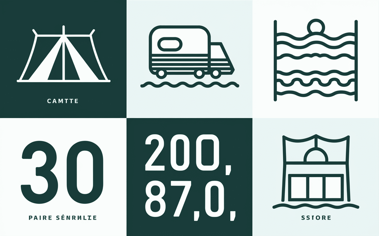 Infographie chiffres clés plus grand camping de France