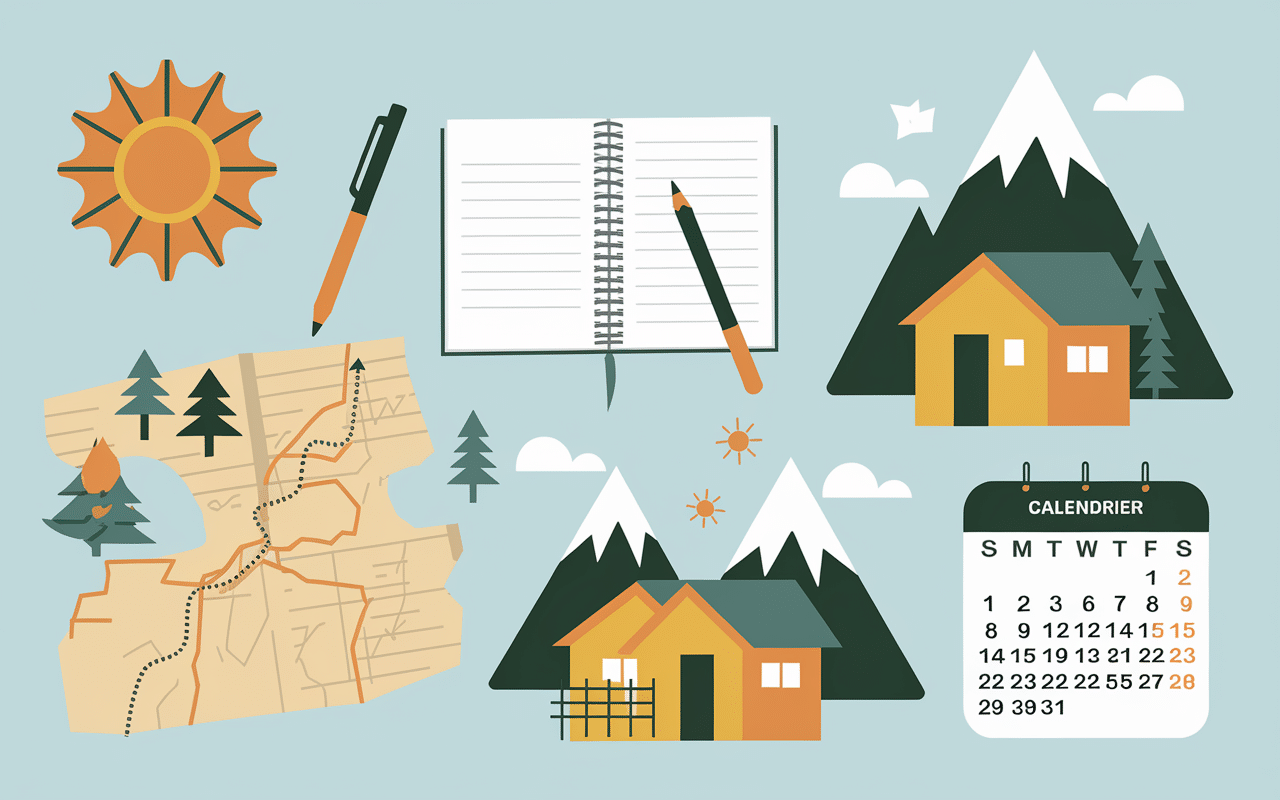 Carte et organisation randonnée tour du Beaufortin