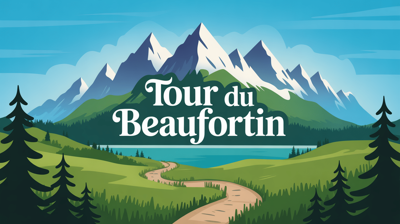 Paysage alpin avec lac et sentier, tour du Beaufortin