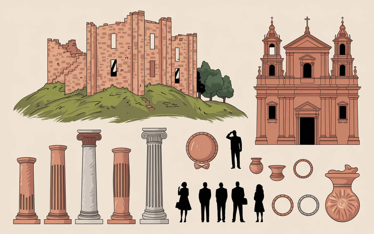 Château, cathédrale et musée archéologique de Caltanissetta