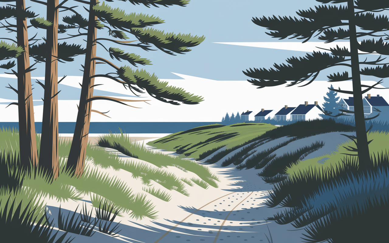 Panorama forêt de chiberta océan pins quartier