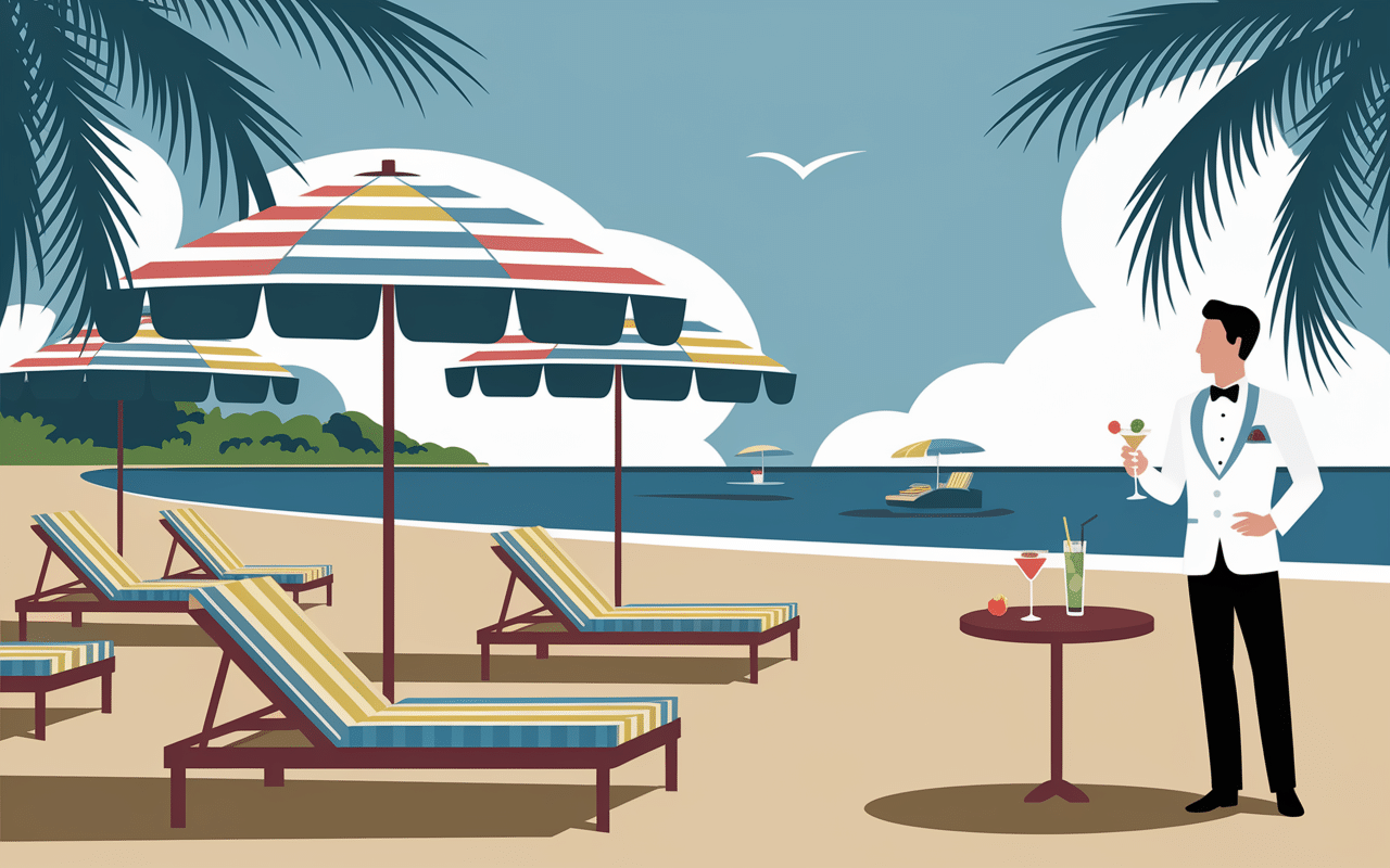 Plage privée luxe forte dei marmi cabines élégantes