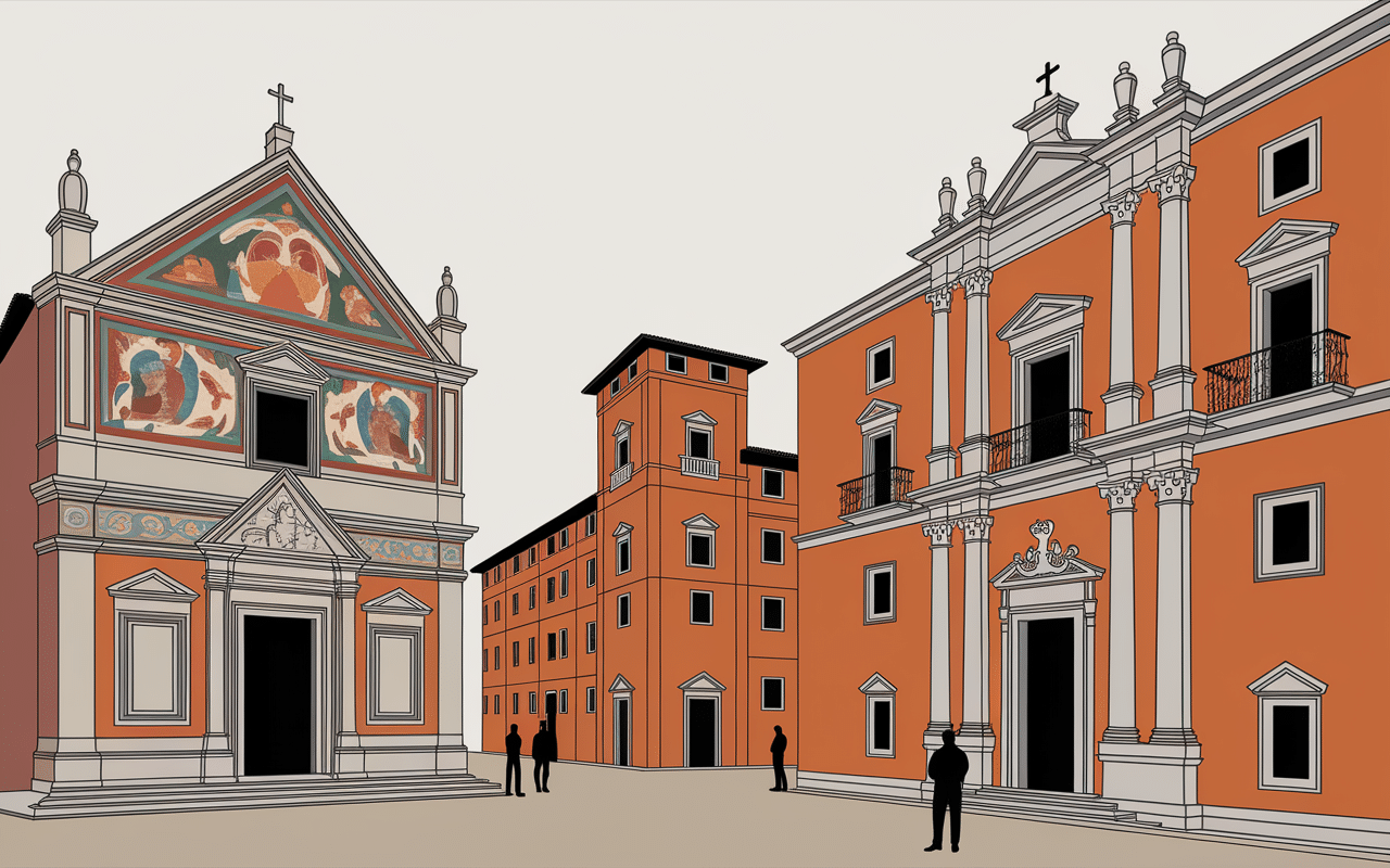 Basilique fresques palais baroque ruelles pavées Galatina