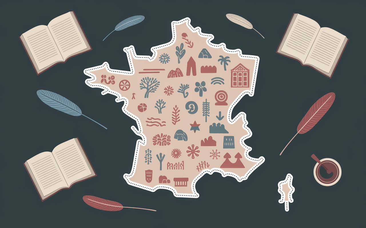 Carte France marmatie symboles régionaux