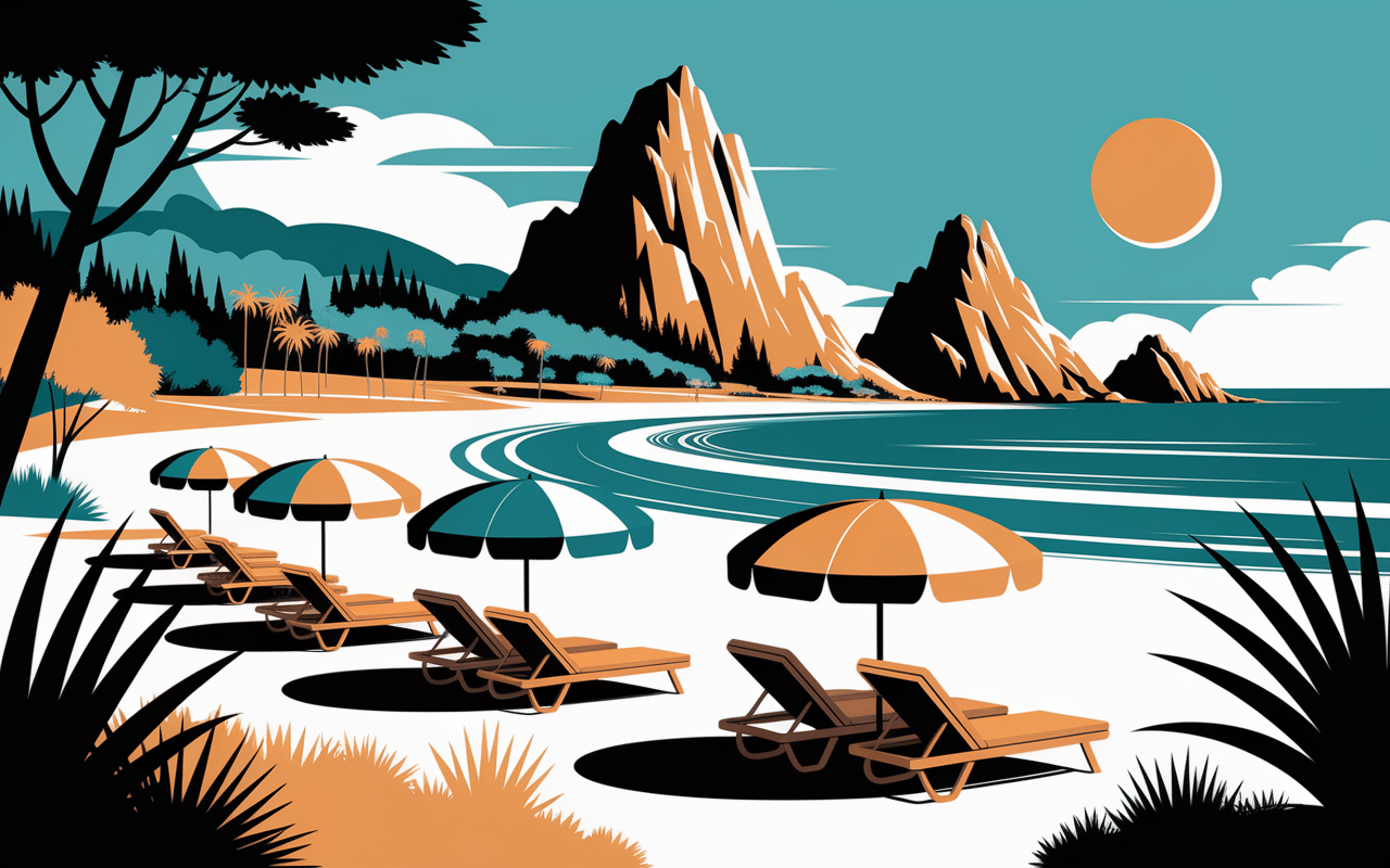 Plage sable blanc eaux turquoise Mondello