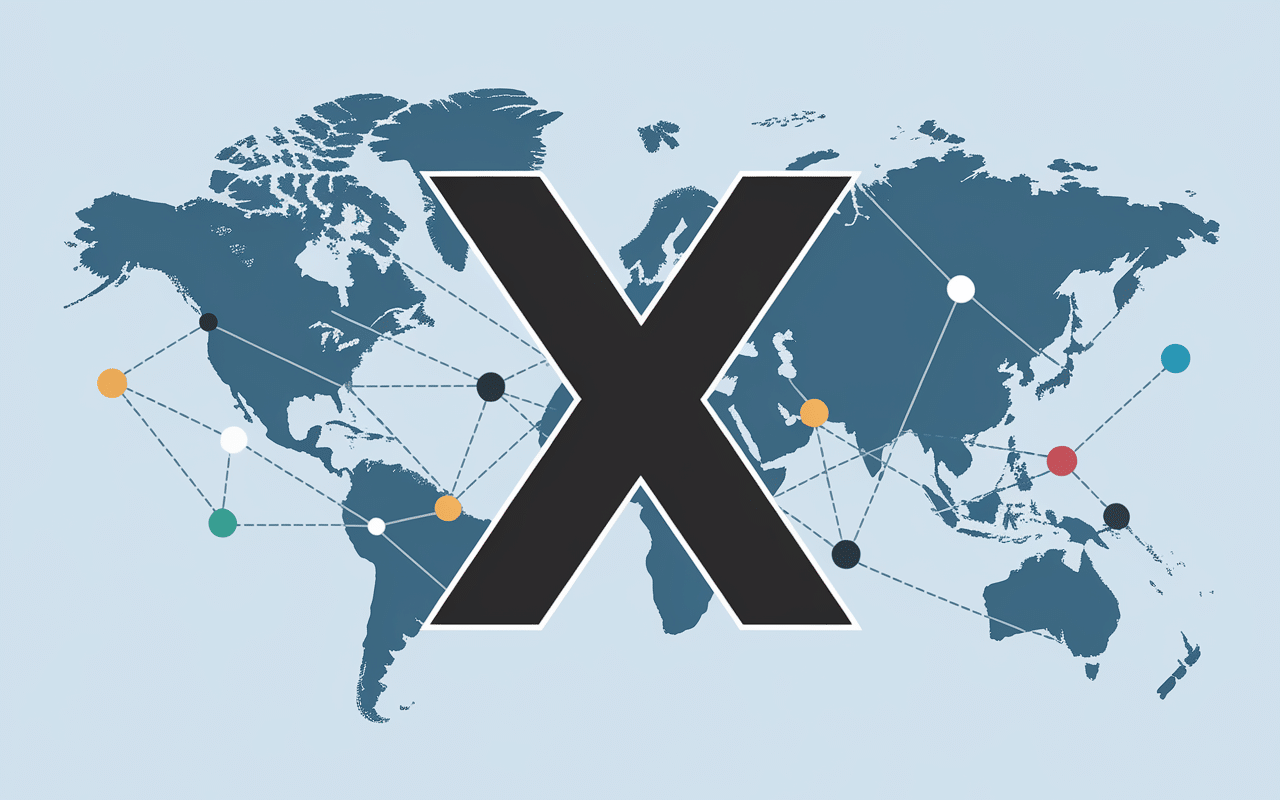 Lettre X entourée de drapeaux pays qui commence par X