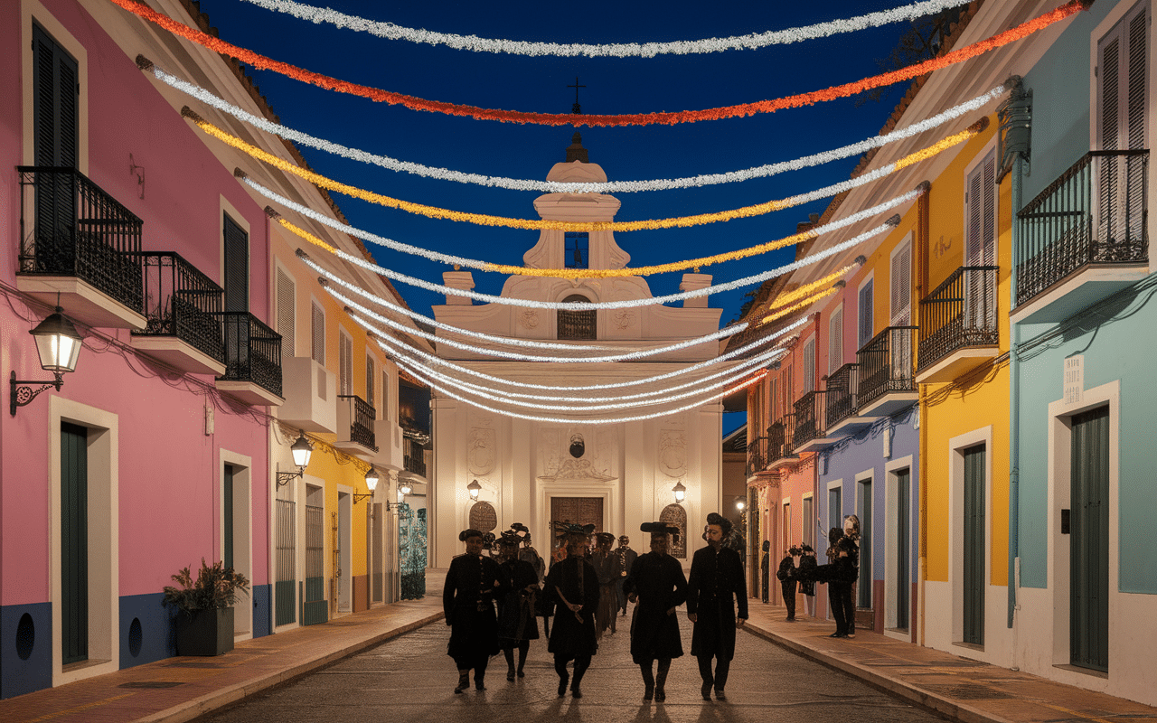 Festival il mellieħa rues décorées procession église