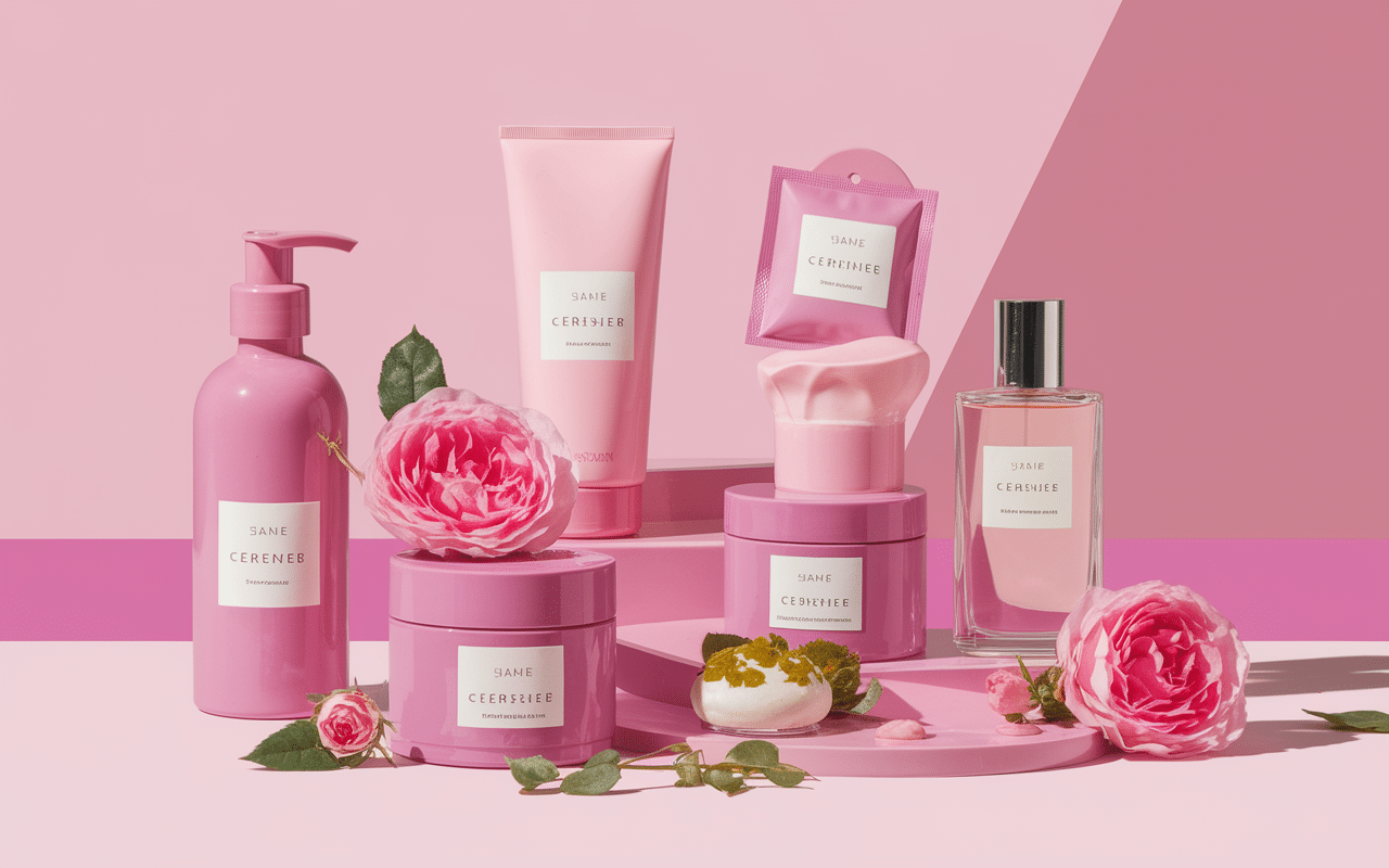 Produits modernes cherry sakura cosmétique gastronomie