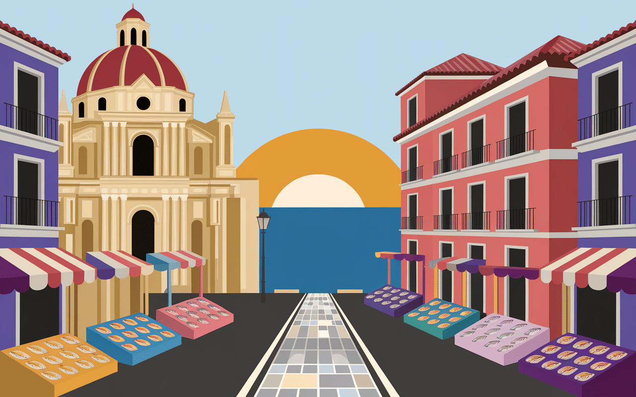 ville trapani centre cathédrale marché coucher soleil