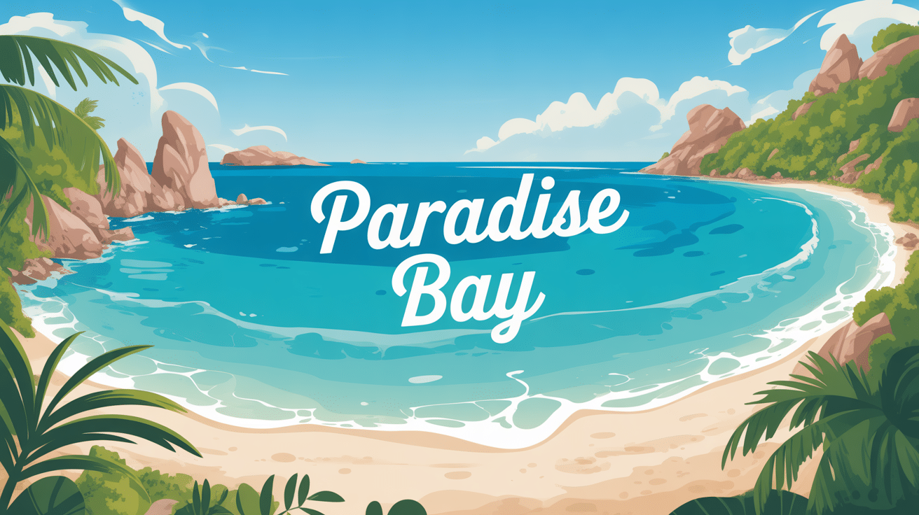 Baie tropicale paradise bay sable blanc eaux turquoise