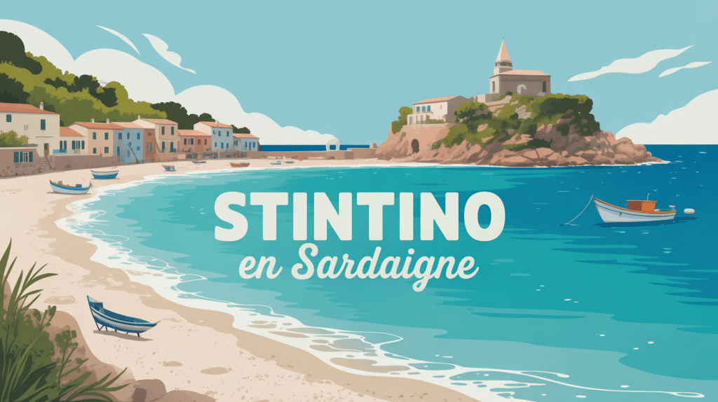 Vue panoramique plage turquoise stintino sardaigne