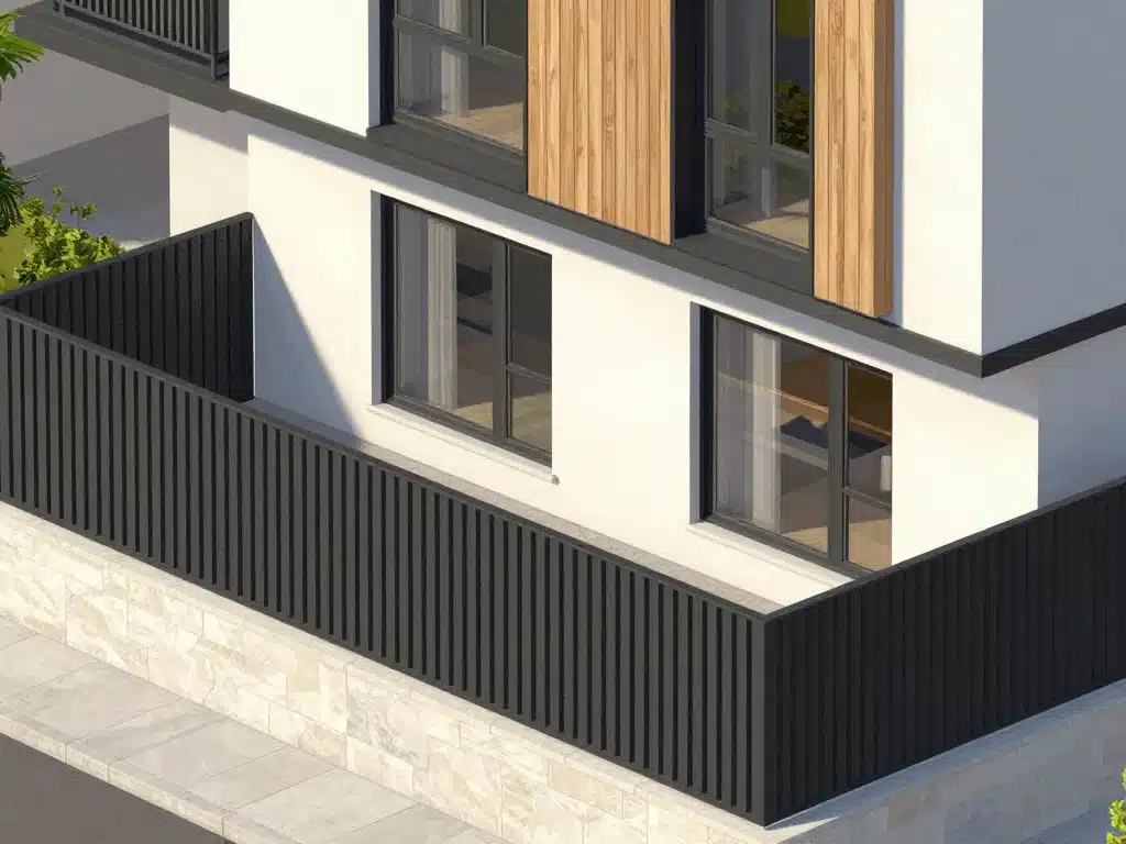 Architecture menuiserie en ral 2900 sablé