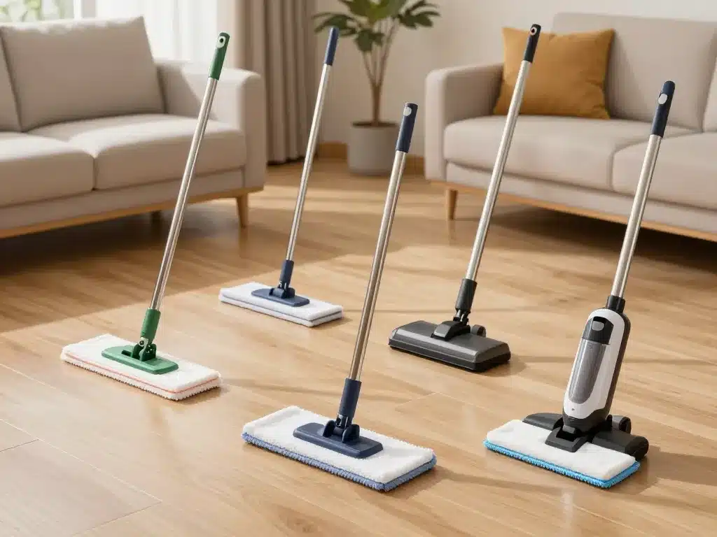 différents balais en microfibres pour sols