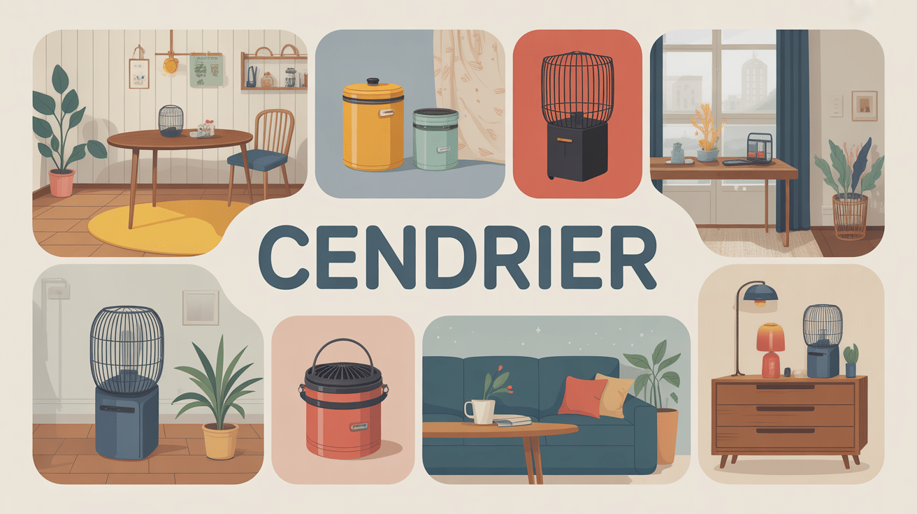 illustration cendrier design ambiance moderne