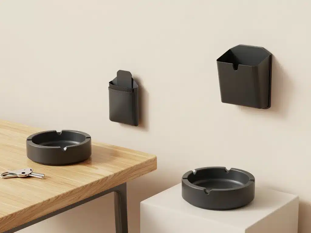 cendrier table mural poche extérieur en scène