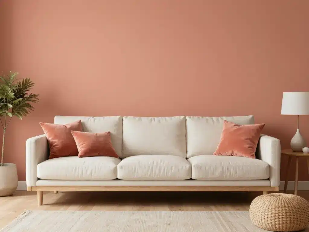 décoration intérieure couleur du corail mur accessoires harmonieux