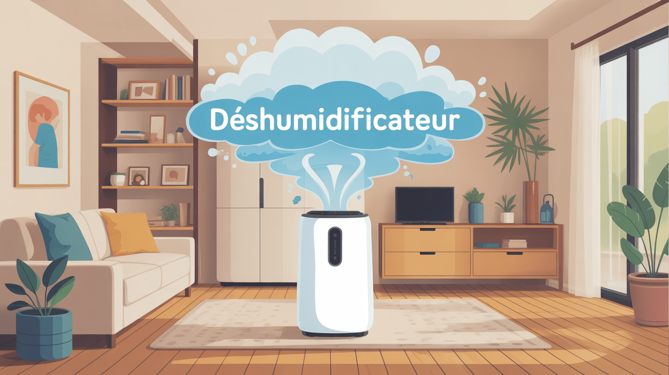 Illustration déshumidificateur combien de temps par jour intérieur sain