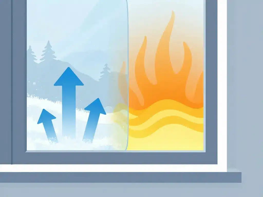 diagramme film anti froid fenetre isolation chaleur
