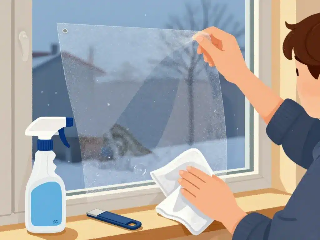 application film anti froid fenetre installation correcte