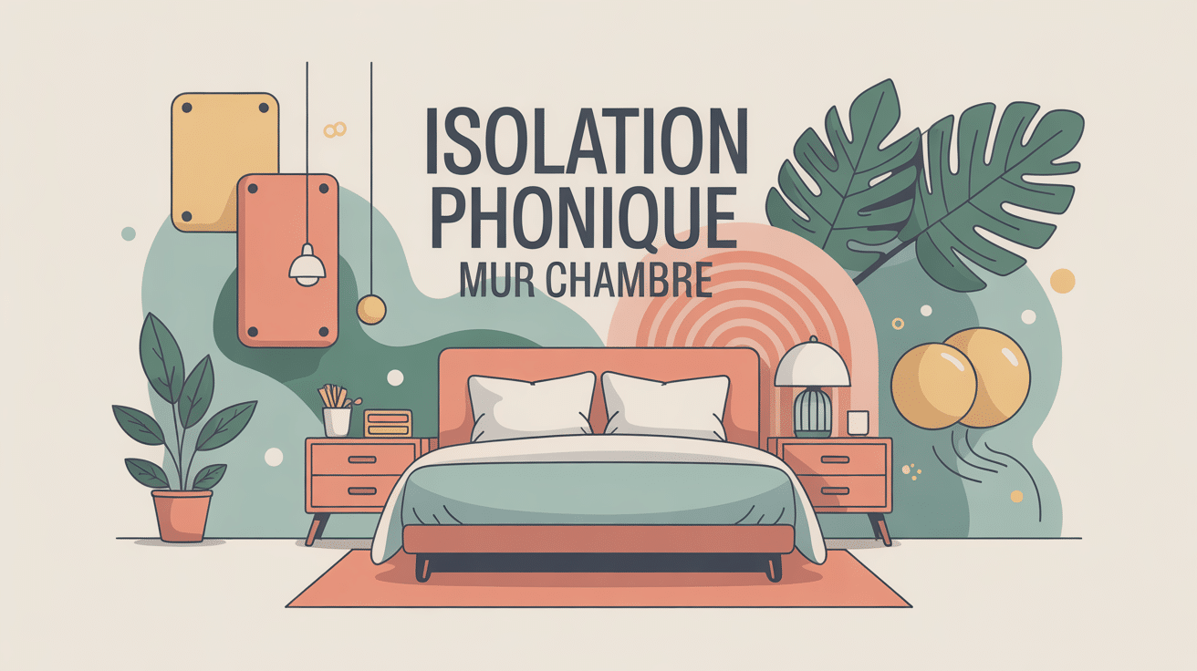 Illustration du mur de chambre avec isolation phonique et ambiance calme
