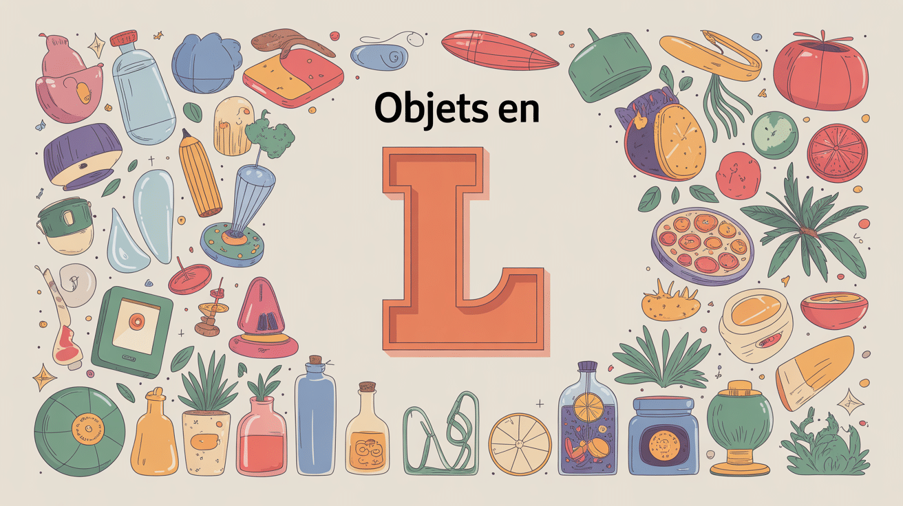 illustration objets en l variés