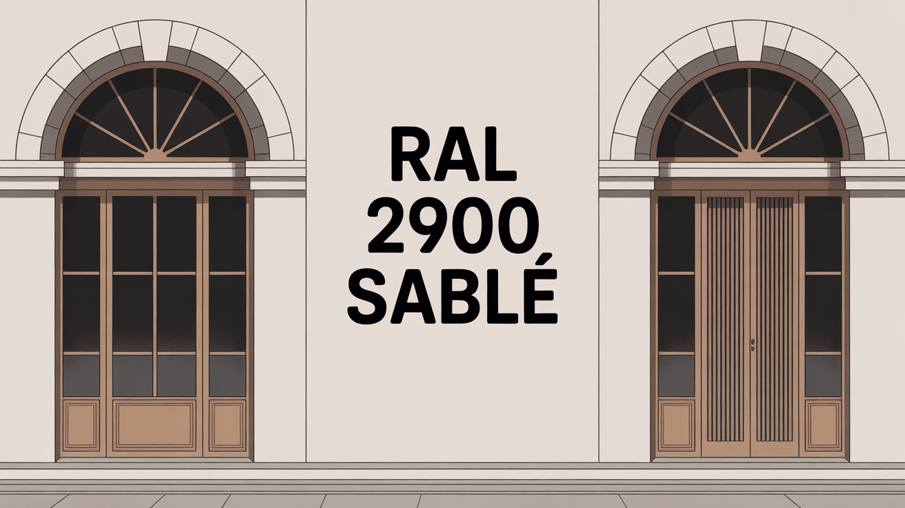 Illustration façade moderne ral 2900 sablé