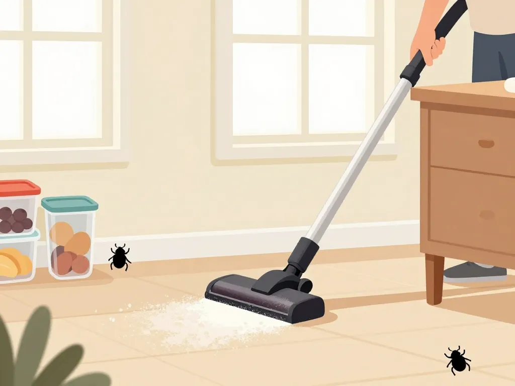 solutions naturelles scarabée noir dans la maison illustration