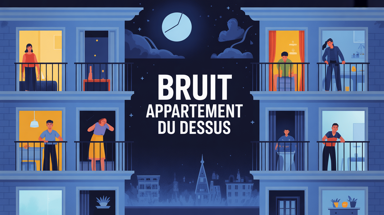 se venger du bruit appartement du dessus illustration nocturne