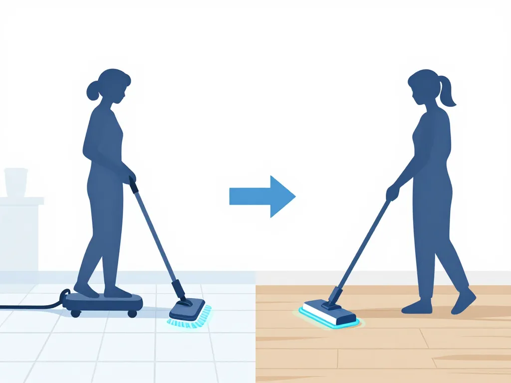 serpillière electrique versus serpillière manuelle sur sols