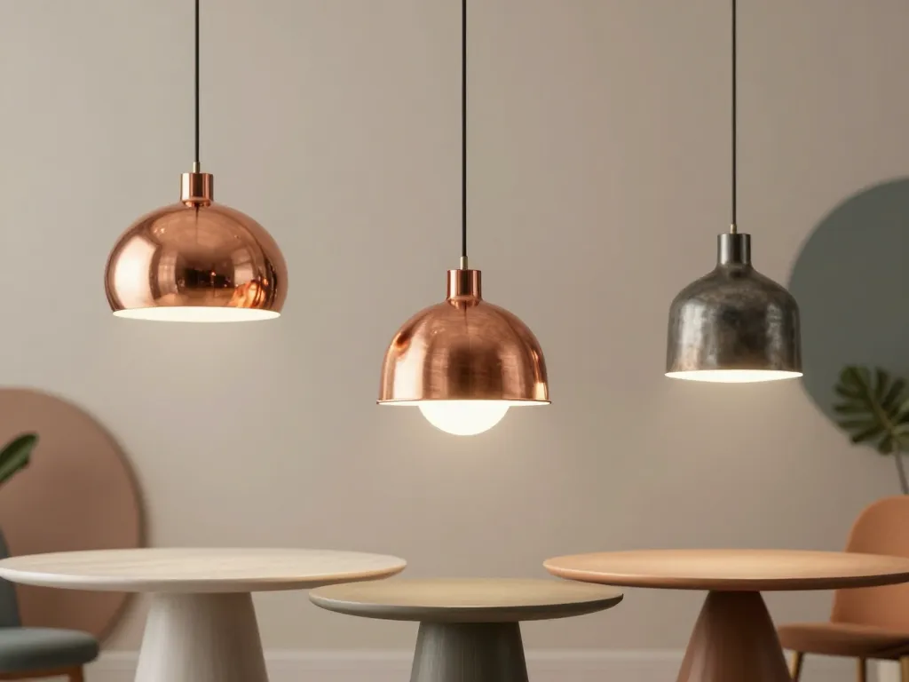 suspension cuivre différents modèles et finitions