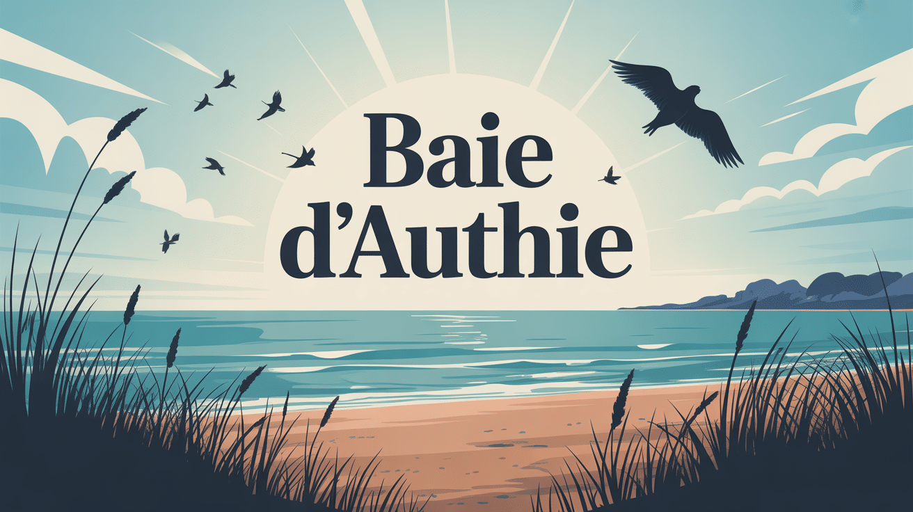 baie d'authie illustration stylisée marées dunes phoques oiseaux