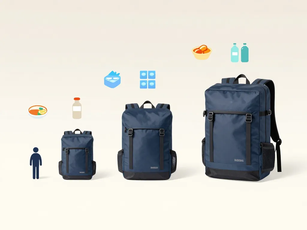 Tailles sac a dos isotherme comparaison usages