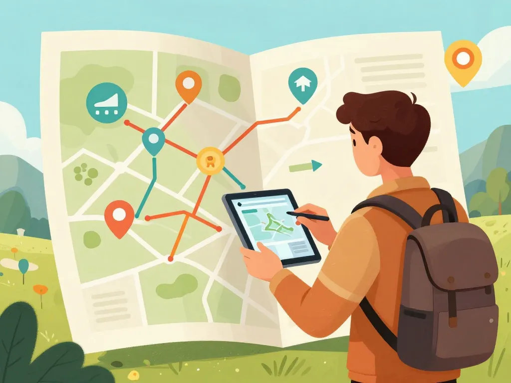 Carte dubai avec navigation digitale et papier