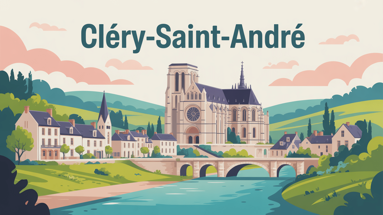 vue stylisée clery saint andre val de loire