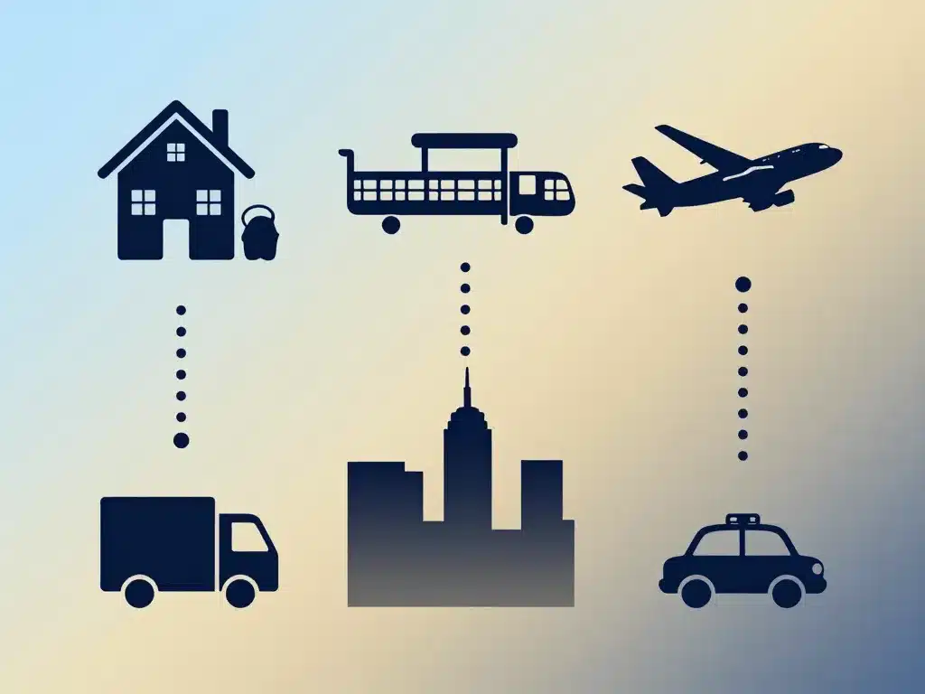 Diagramme concept paris new york temps de vol