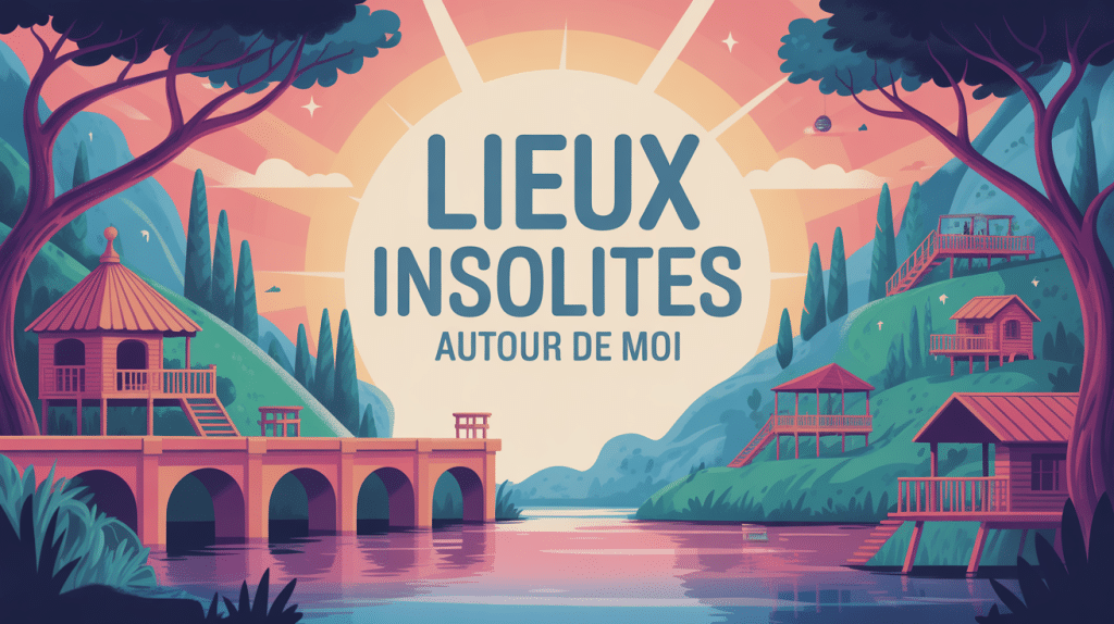 Carte stylisée de lieux insolites autour de moi