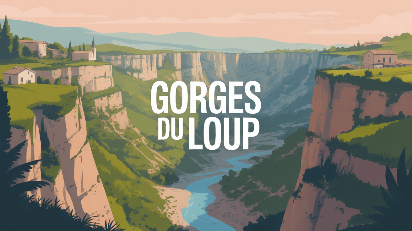Vue panoramique gorges du loup été