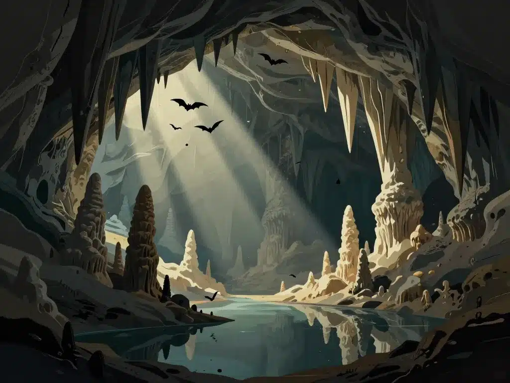 Cavernes et stalactites grotte de la balme