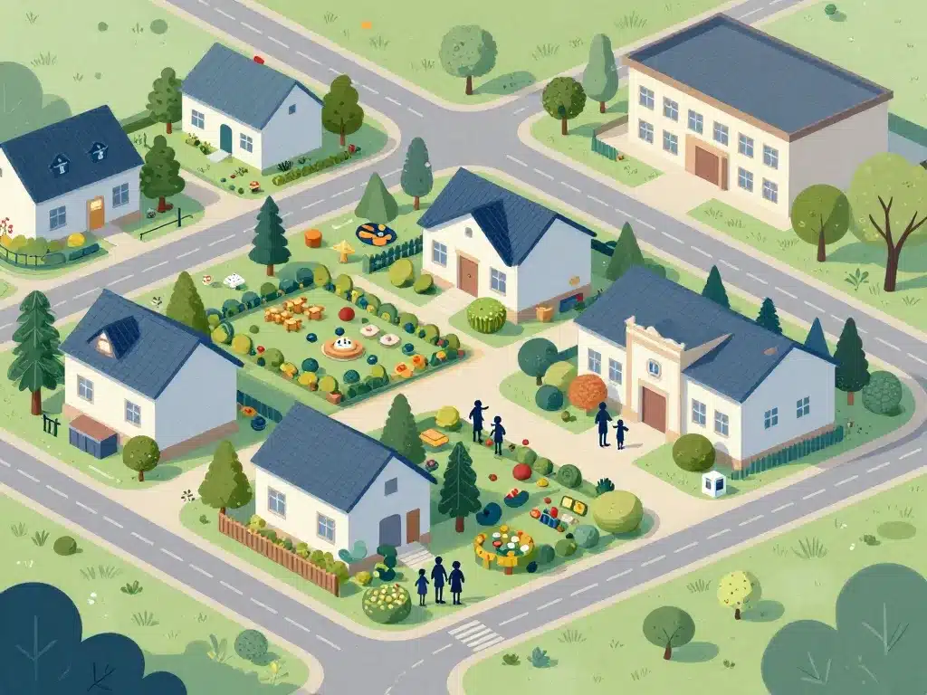 Cadre de vie à Heudebouville avec logements et services